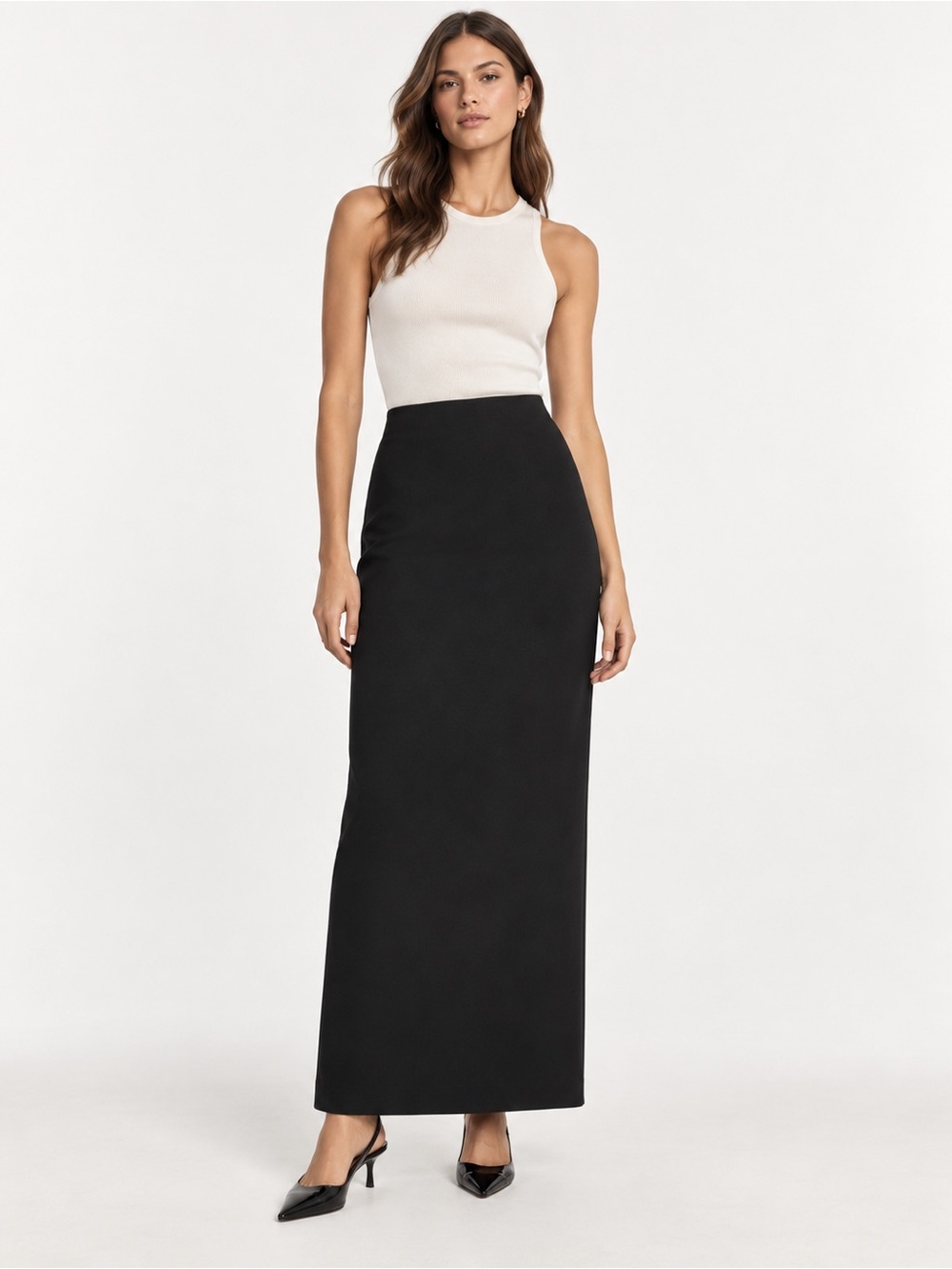 Vintage Barney’s black long maxi skirt sz 10